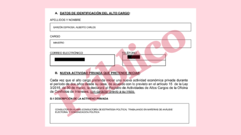 06/12/2024 Fragmento de la solicitud de autorización de Garzón para trabajar en Alanis.