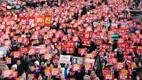 Manifestaciones en Corea del Sur