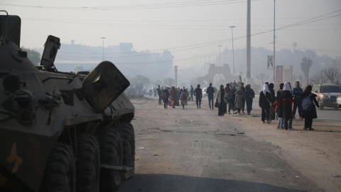 Las fuerzas rebeldes sirias toman la ciudad de Hama.- EFE/EPA/BILAL AL HAMMOUD