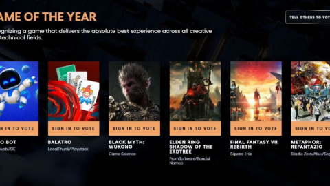 Los seis videojuegos nominados al GOTY en los Game Awards de 2024.