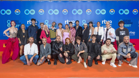 Artistas que participaron en la última edición del Benidorm Fest (2024). Foto: RTVE