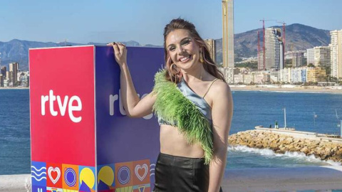 Inés Hernand, presentadora del Benidorm Fest, la preselección de España para Eurovisión. Foto: RTVE.