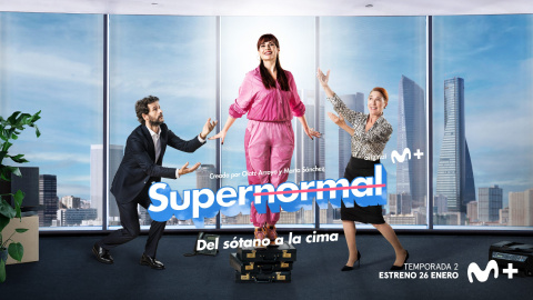 Cartel promocional de la segunda temporada de la serie 'Supernormal' de Movistar Plus+