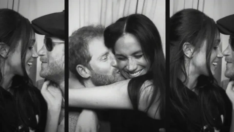 Harry y Meghan, en un carrusel del documental de Netflix.