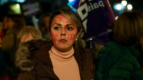 Manifestación en Valencia durante el 25N convocada por la Coordinadora Feminista.