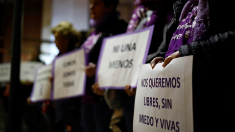 Fotografía de archivo de una manifestación contra la violencia machista