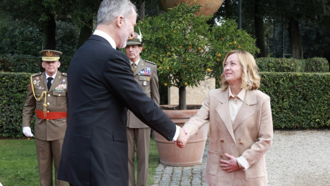 Felipe VI y Giorigia Meloni en Roma.Casa de S.M. el Rey11/12/2024