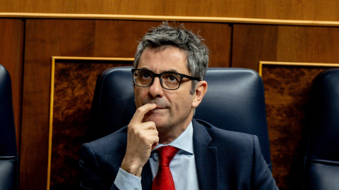 El ministro de Presidencia, Justicia y Relaciones con la Cortes, Félix Bolaños, durante una sesión plenaria, en el Congreso de los Diputados, a 10 de diciembre de 2024, en Madrid.