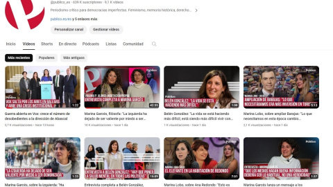 Imagen del canal de Youtube de 'Público'