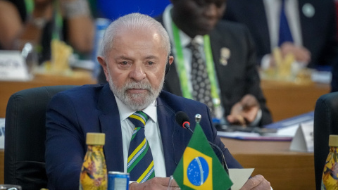 El presidente de Brasil, Lula Inacio da Silva, en la primera sesión de trabajo de la cumbre del G20 en Río de Janeiro (Brasil)