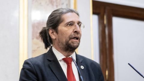 Francisco Sierra, durante la presentación de la ley en el Congreso.