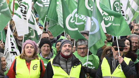 Imagen de la manifestación convocada por el sindicato mayoritario en la función pública,CISF, para exigir al Gobierno una financiación "suficiente" para Muface