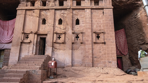 Lalibela, en la región de Amhara, en Etiopía. declarada Patrimonio de la Humanidad por la UNESCO