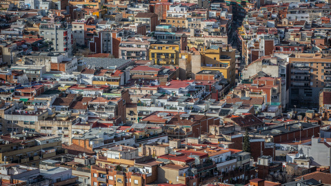 Panoràmica de la ciutat de Barcelona, en una imatge d'arxiu