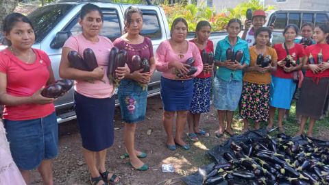 Mujeres víctimas de malos tratos en Guatemala de la ONG Paz y Bien, al que la Junta le ha retirado este año la financiación.