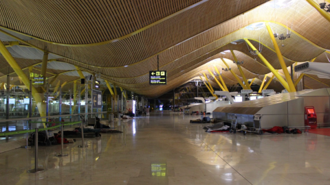 Terminal cuatro aeropuerto Adolfo Suárez Madrid-Barajas, 24 de diciembre (Alexia Galanakis)