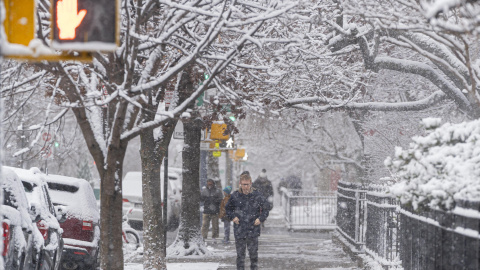 Imagen de la tormenta de nieve del pasado sábado en Queens, en Nueva York.