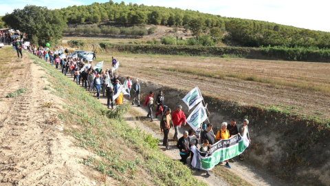 Protesta contra el projecte per fer una central de biogàs a la Sentiu de Sió (la Noguera).