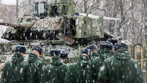 Exhibición militar rusa en San Petersburgo.