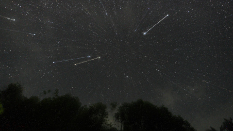 Lluvia de meteoritos en Sri Lanka, en una foto de archivo.