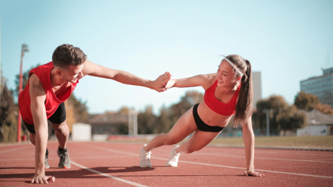 Haciendo deporte