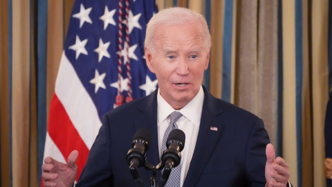 El presidente de Estados Unidos, Joe Biden, habla en la Casa Blanca, el 2 de enero de 2025.