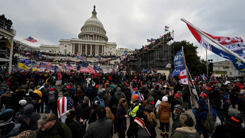 Asalto de seguidores de Donald Trump ante el Capitolio de Estados Unidos, el 6 de enero de 2021.