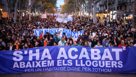 Una imatge de la manifestació contra el preu dels habitatges del passat mes de novembre.