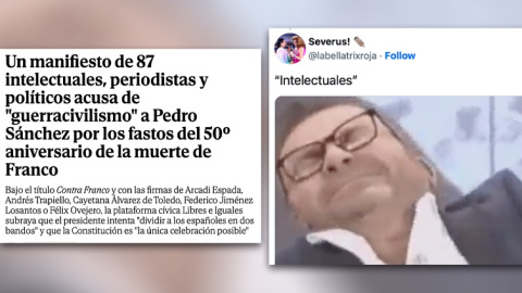 Cachondeo con el manifiesto que acusa de "guerracivilismo" a Pedro Sánchez.