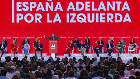 Pedro Sánchez durante la clausura del 41 Congreso Federal del PSOE celebrado en Sevilla a finales de noviembre.