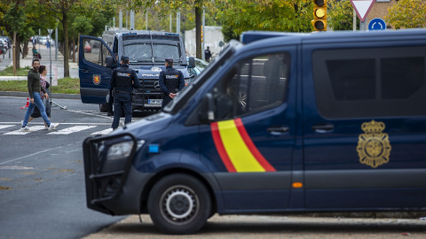 Foto de archivo de un dispositivo policial en Huelva.