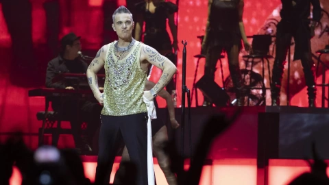 Robbie Williams al primer concert al Palau Sant Jordi de Barcelona de la gira XXV Tour 2023