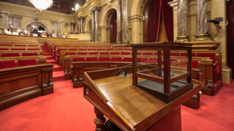 L'hemicile del Parlament de Catalunya buit, en una imatge d'arxiu.