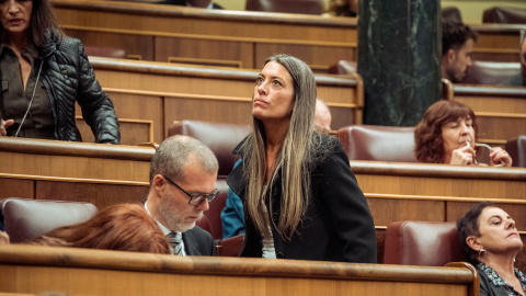 Míriam Nogueras, portavoz de Junts per Catalunya en el Congreso, durante el Pleno de este 22 de enero.