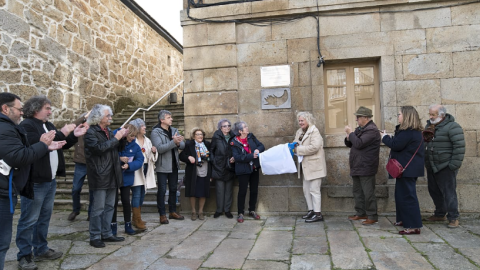 Homenaje a las presas de la cárcel de Celanova, el pasado 23 de noviembre frente al edificio de la antigua prisión de la localidad ourensana.