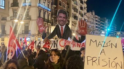 Una manifestación contra Mazón, en una foto de archivo.