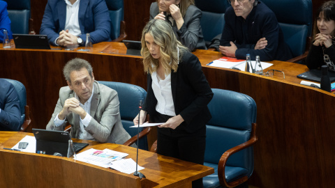 La nueva portavoz del PSOE en la Asamblea, Mar Espinar, interviene durante un pleno en la Asamblea de Madrid, a 6 de febrero de 2025, en Madrid (España).Alejandro Martínez Vélez / Europa Press06 FEBRERO 2025;PORTAVOZ;PSOE;CARA A CARA: ASAMBLEA06/2/2025