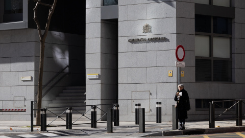 Foto de archivo de la entrada a la Audiencia Nacional en Madrid.