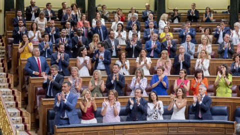 La bancada socialista en el Congreso de los Diputados.