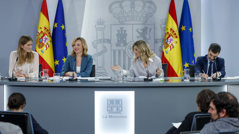 Rueda de prensa posterior al Consejo de ministros celebrado este martes en Moncloa.