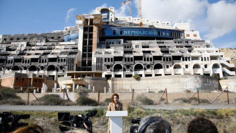 María Jesús Montero, este lunes delante del Algarrobico