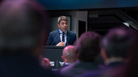 El presidente de la Generalitat Valenciana, Carlos Mazón, durante el evento en enero.