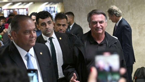 El expresidente de Brasil, Jair Bolsonaro, a su llegada al Senado Federal, en Brasilia, a 18 de febrero de 2025.