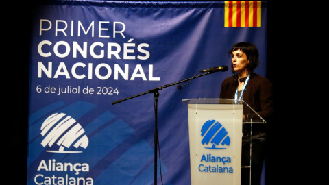 Sílvia Orriols durant el congrés d'Aliança Catalana, celebrat l'estiu passat.