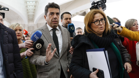 Carlos Mazón, a su llegada al Palau de Les Arts de València.