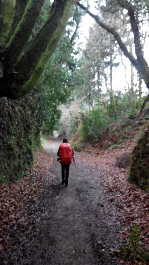 Cristóbal García, en el Camino de Santiago.