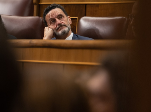 El portavoz de Cs en el Congreso, Edmundo Bal, en su escaño. E.P./Eduardo Parra 