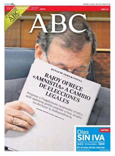 Portada del ABC del 19 de octubre de 2017.