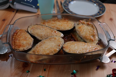 Berenjenas rellenas de atún