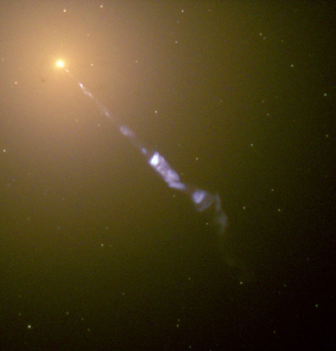 Jet relativista de la galaxia M87.